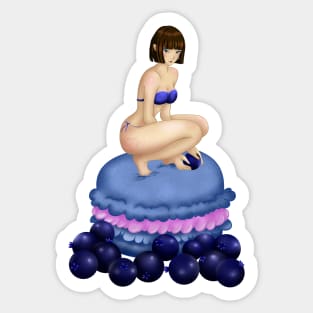 blueberry macarones girl Sticker